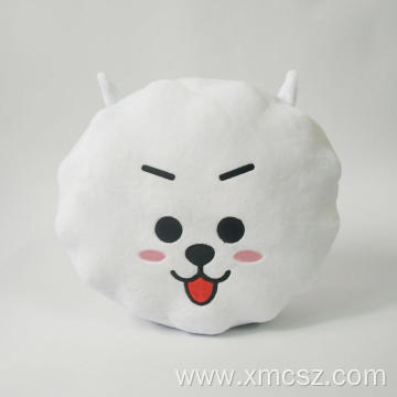 Plush soft round custom printed shape pillow